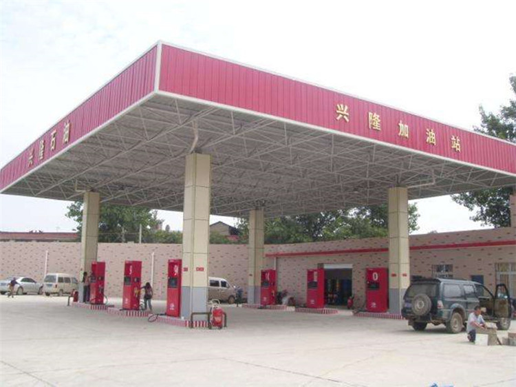 乐清加油站钢结构网架案例9